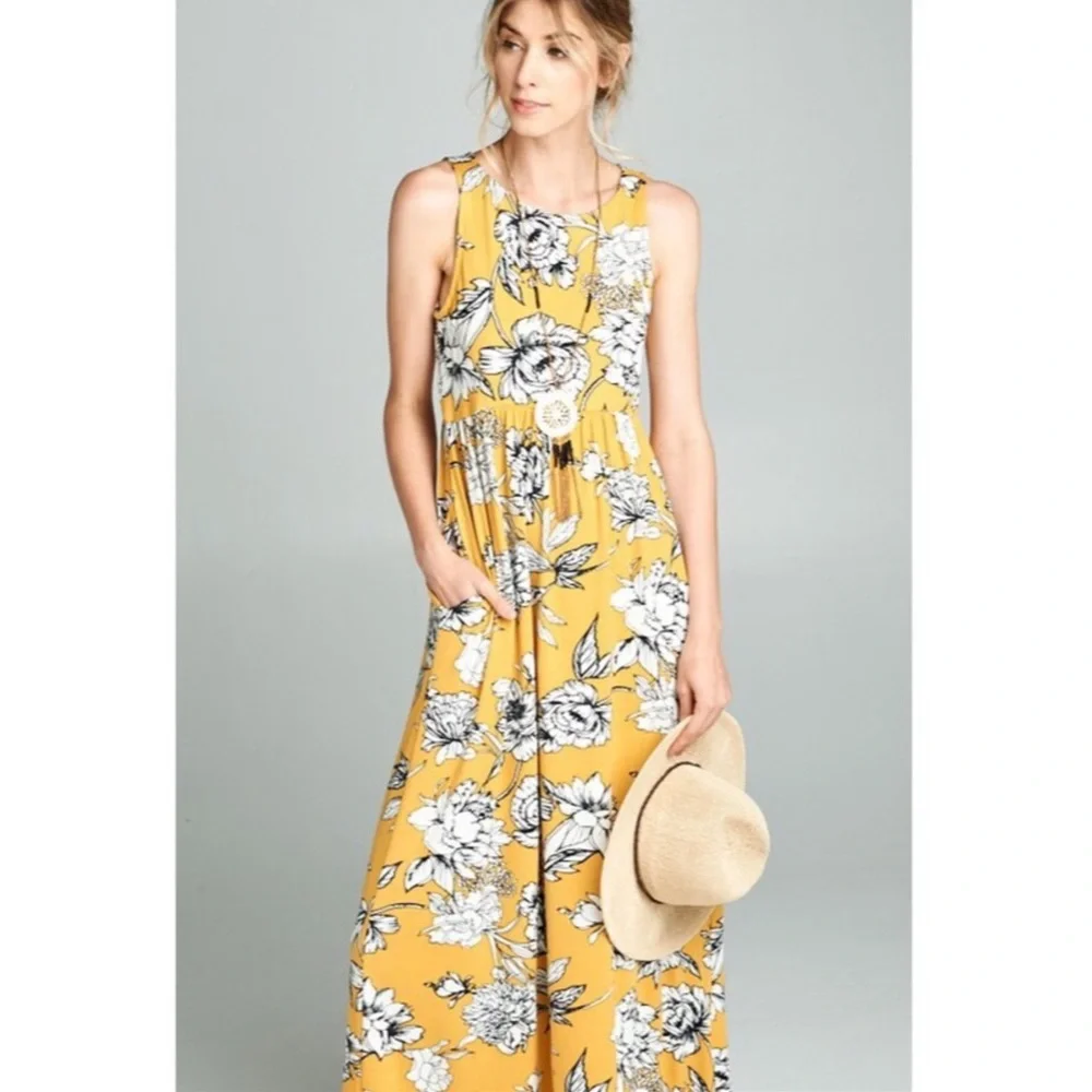 FLORAL PRINT  MAXI DRESS - Picture 2 of 4